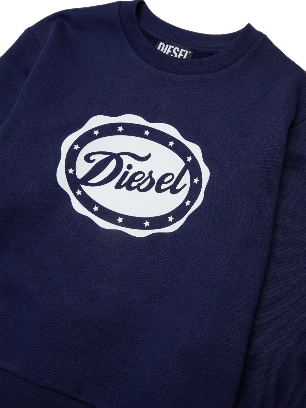 Diesel Kids Sweater met logoprint Blauw