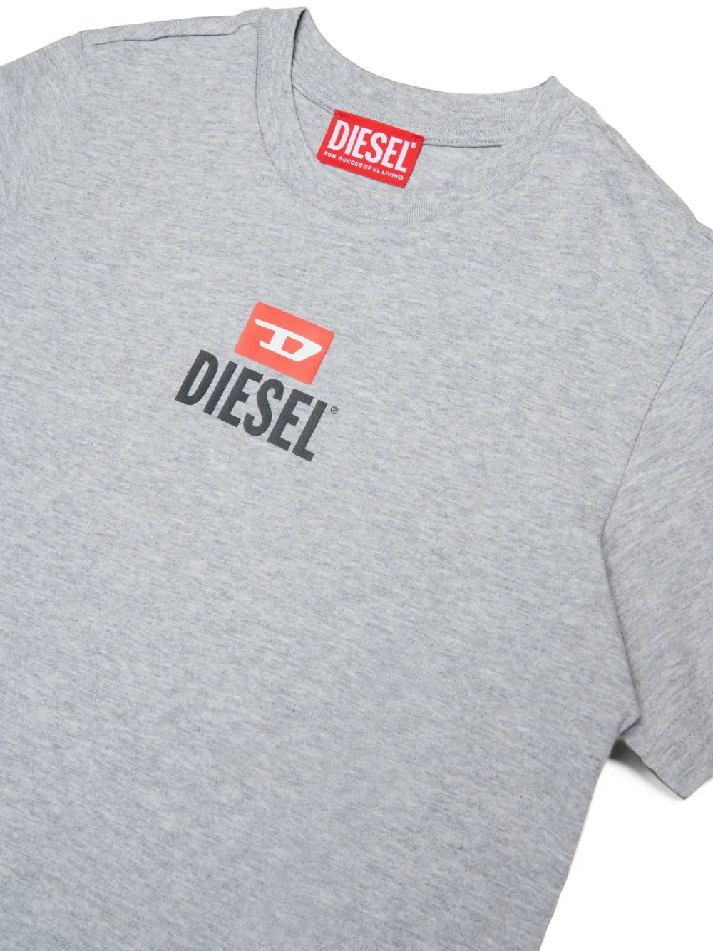 Diesel Kids T-shirt met logoprint Grijs