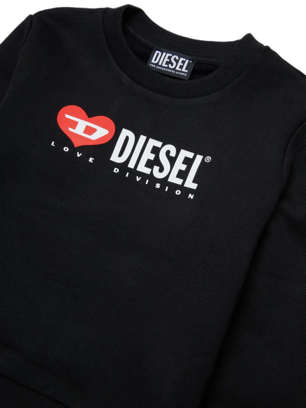 Diesel Kids Trui met logoprint Zwart