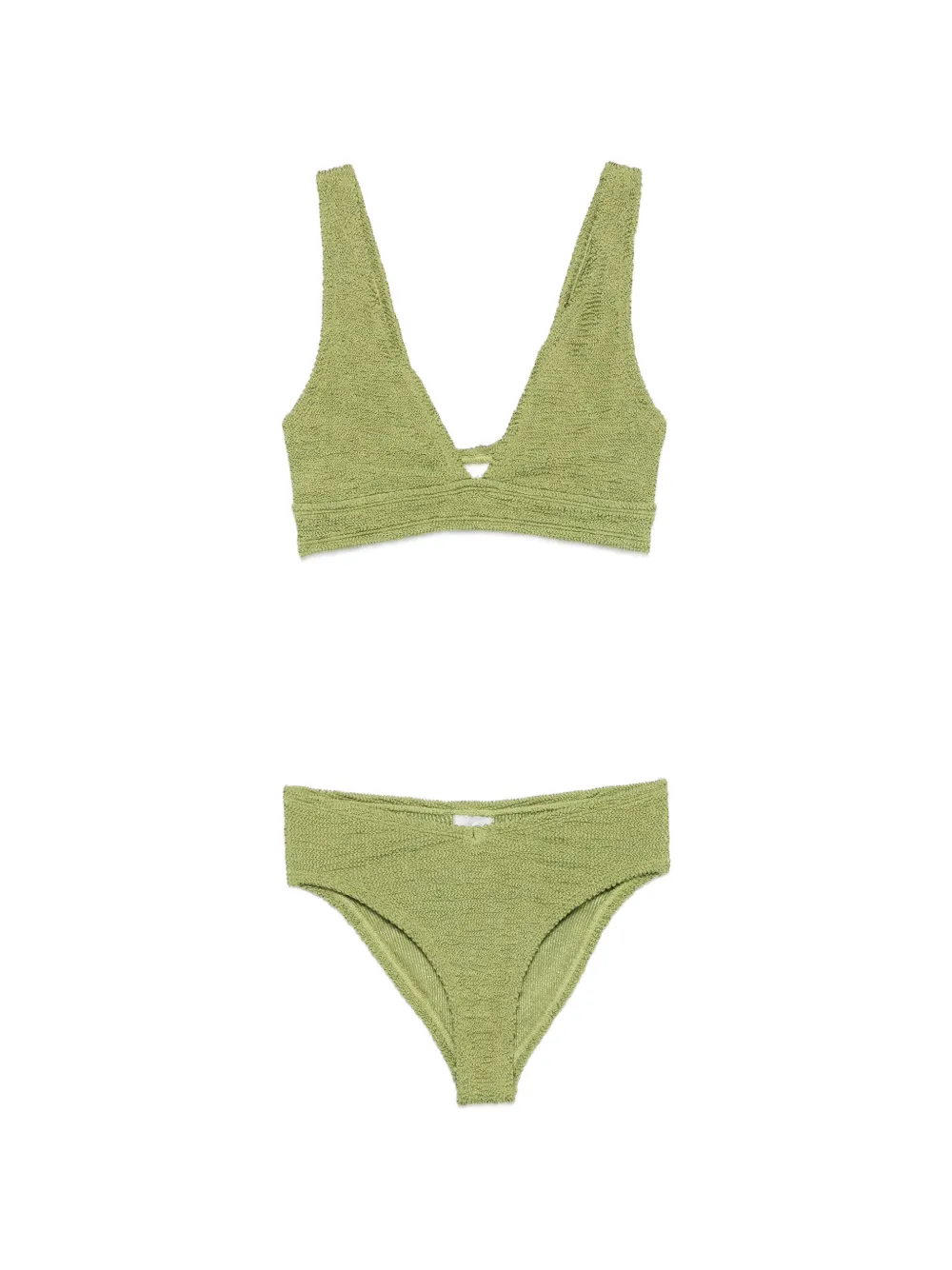 Hunza G crinkle-effect bikini - Verde