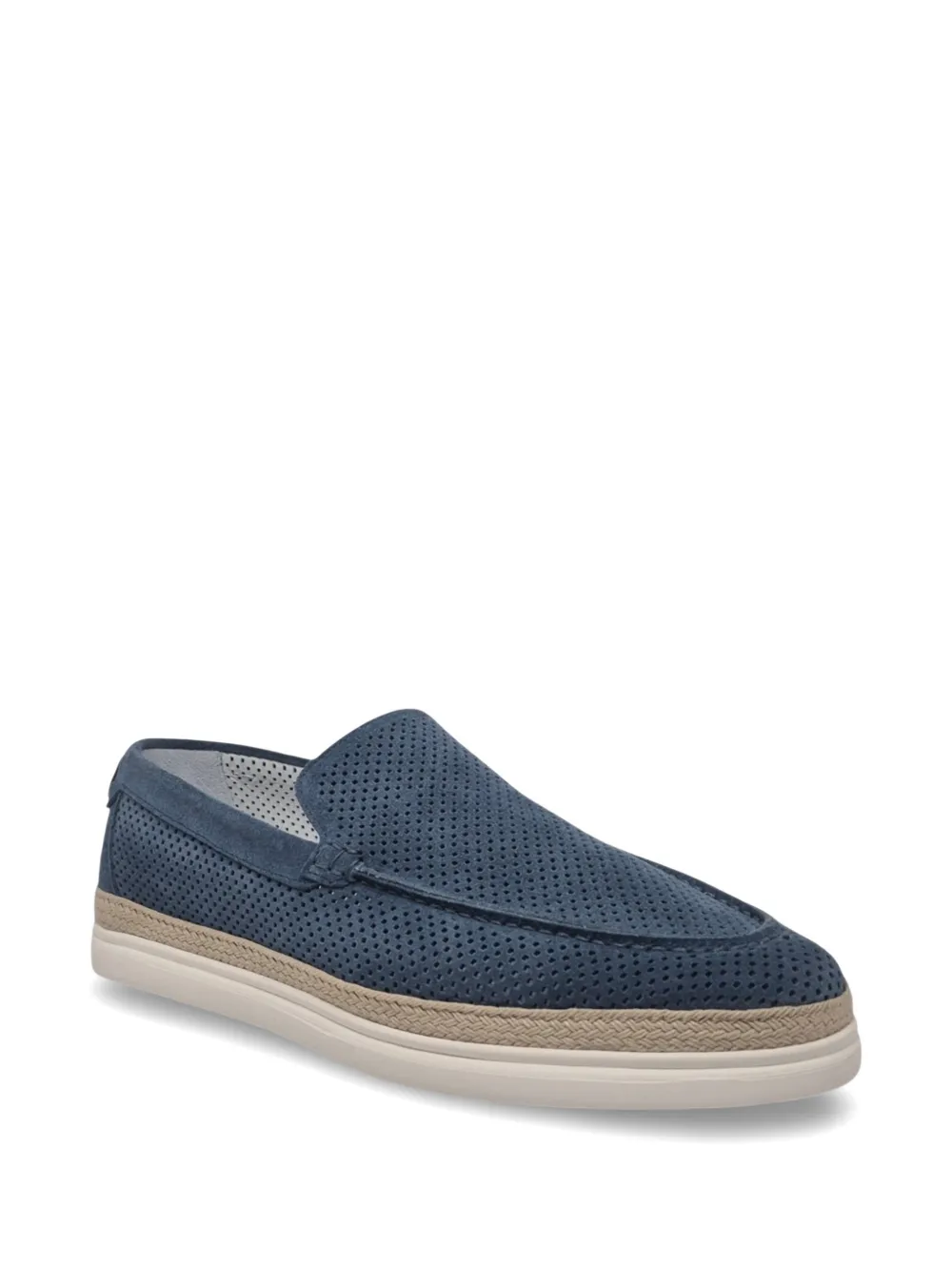 Barrett perforated suede loafers Blauw