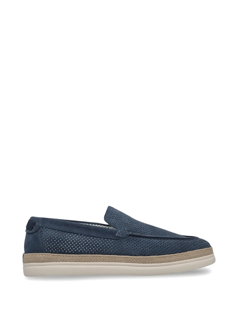 Barrett perforated suede loafers - Blu