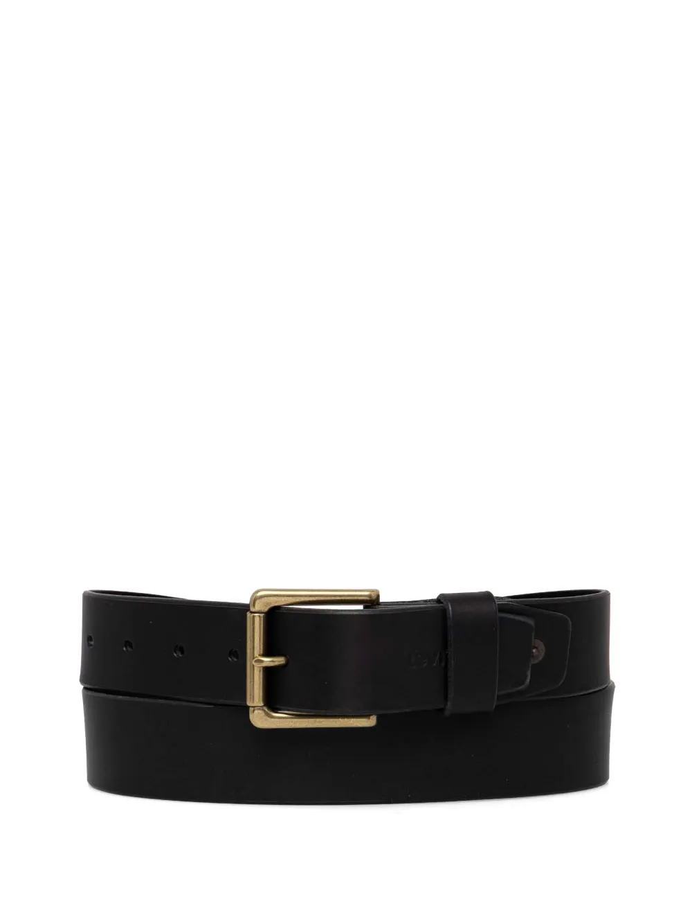 Levi's Cintura Heritage in pelle con fibbia - Nero