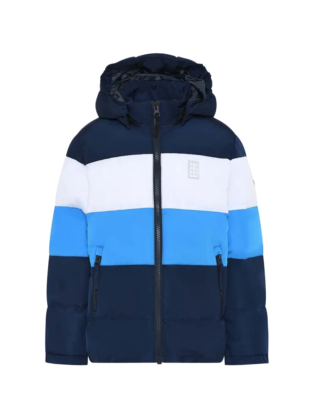 Lego colour-block hooded puffer jacket - Bleu Lego colour-block hooded puffer jacket - Bleu