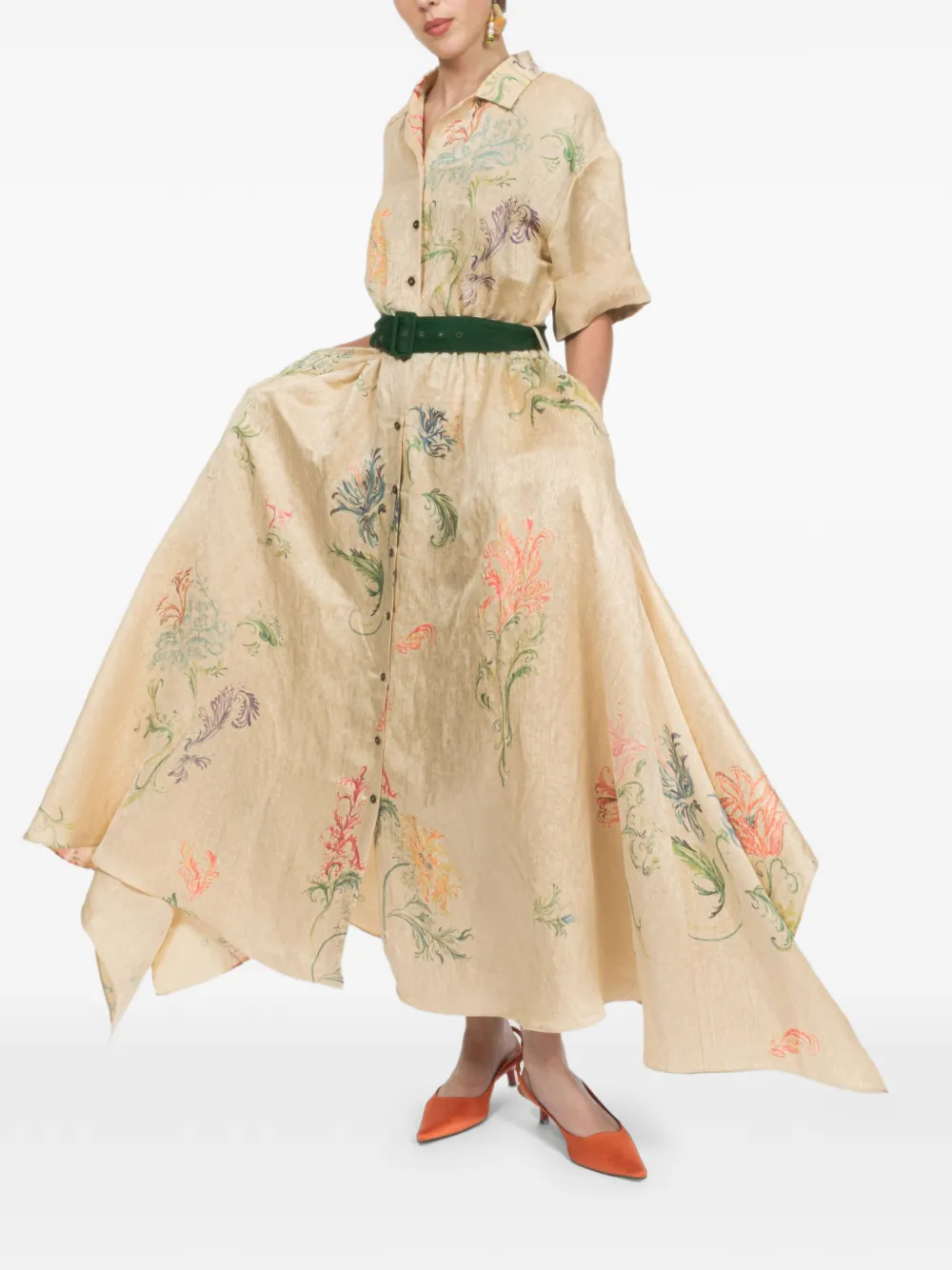 Rosie Assoulin Waiting For Godet Maxi Dress In Neutral