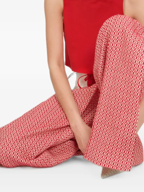 Rosie Assoulin lace-up jacquard trousers