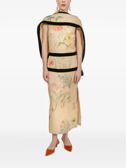 Rosie Assoulin A La Mode floral-jacquard midi dress