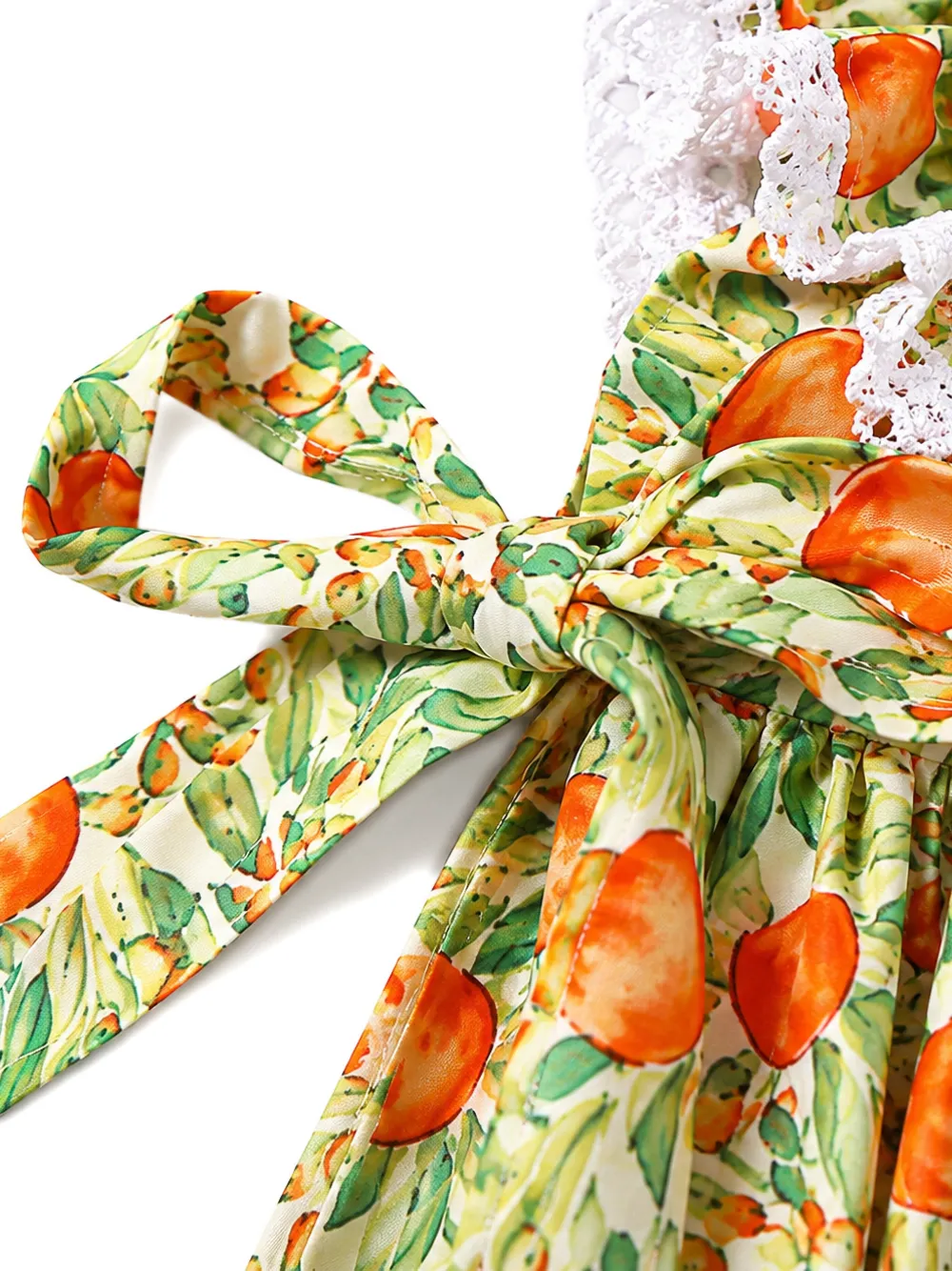 Mariella Ferrari fruit-print ruffled romper Groen