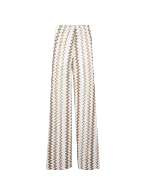 PHO FIRENZE zigzag-print straight-leg trousers