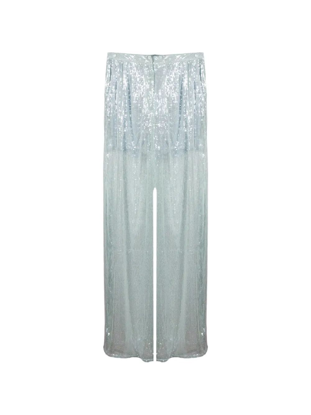 TWENTY FOURHAITCH sequin-embellished satin-detail trousers
