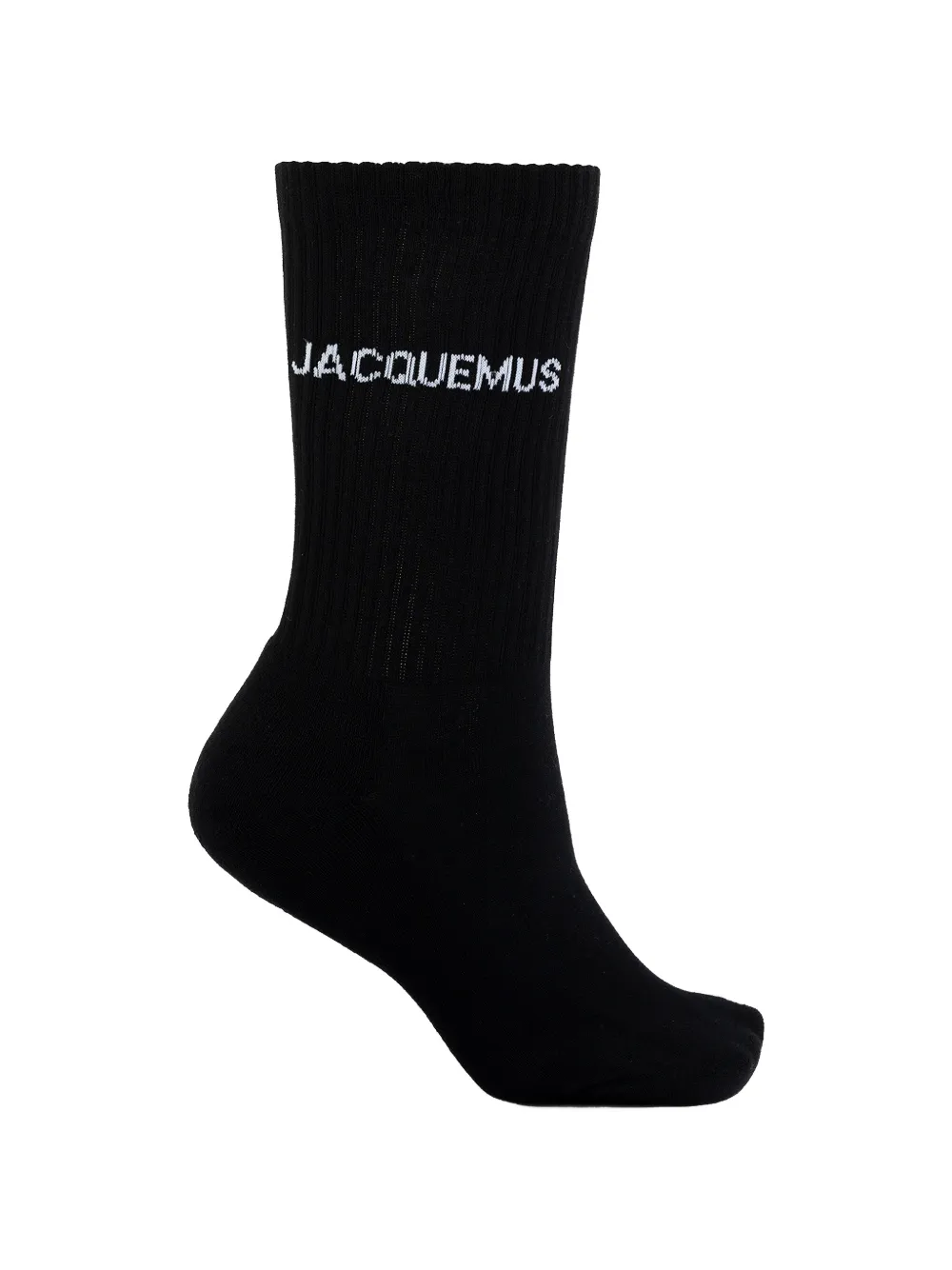 Jacquemus chaussettes côtelées à logo - Noir Jacquemus chaussettes côtelées à logo - Noir