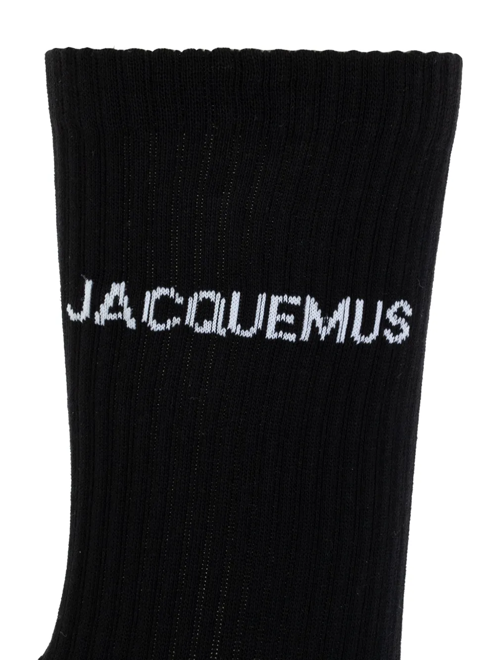 Jacquemus Geribbelde sokken met logo Zwart