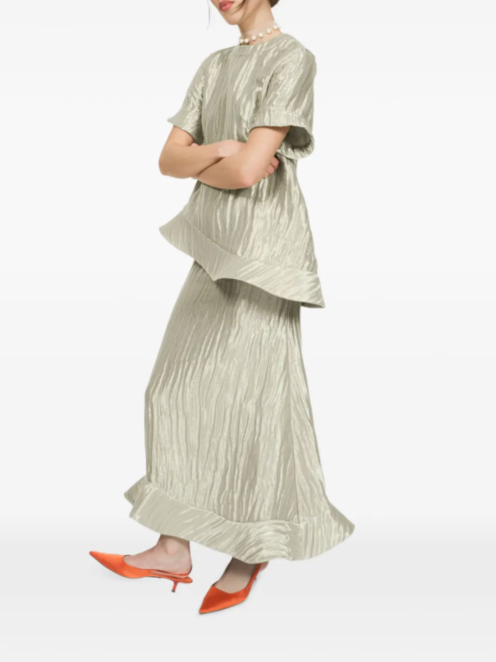 Rosie Assoulin Blusa Ride the Wave - Verde