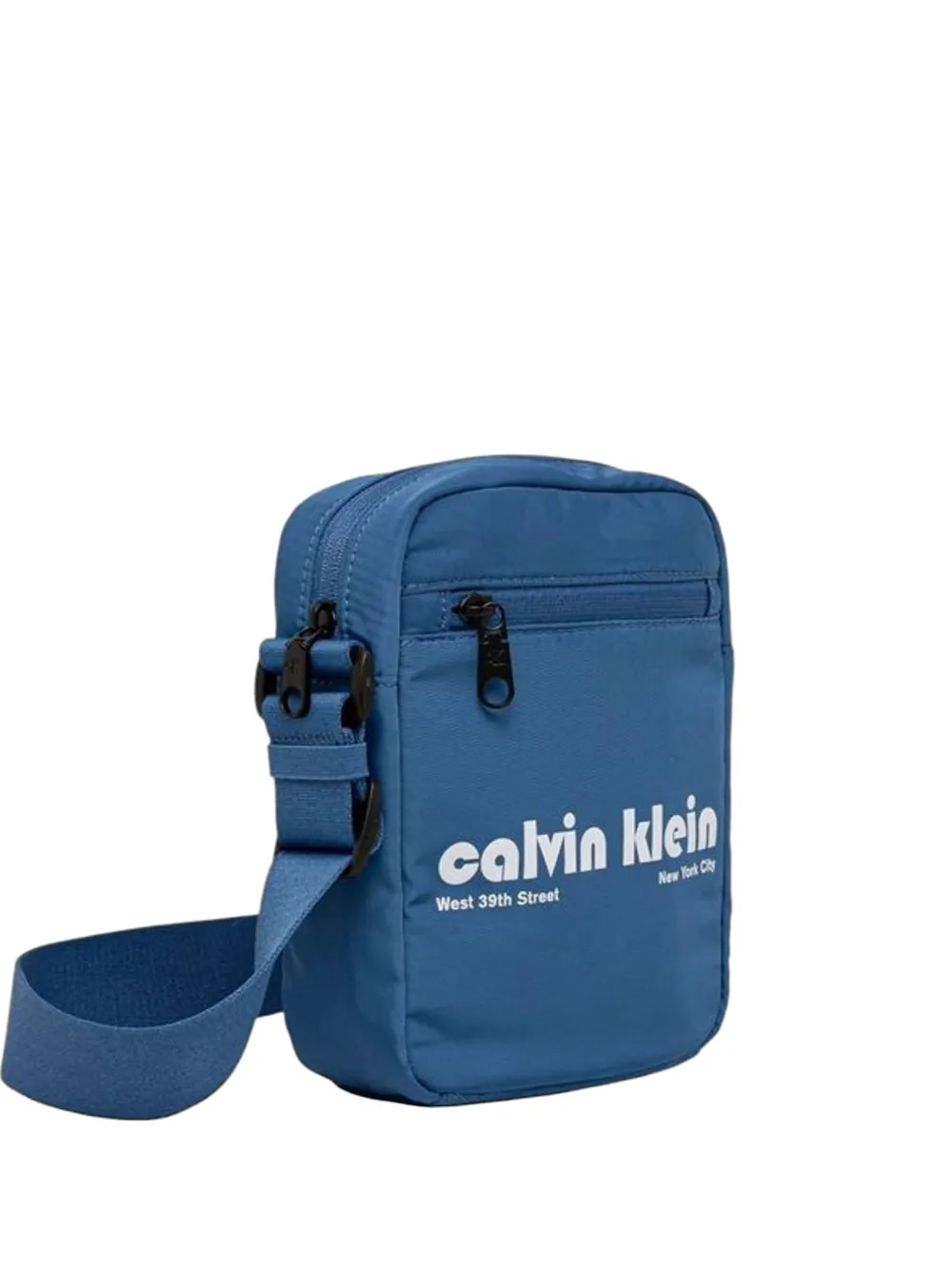 Calvin Klein logo-print messenger bag - Blu