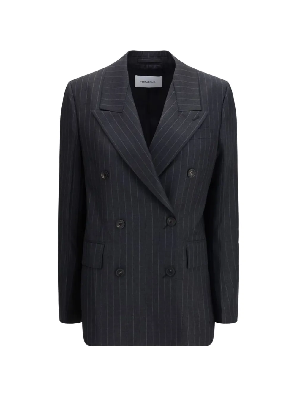 Ferragamo pinstripe double-breasted blazer - Grau