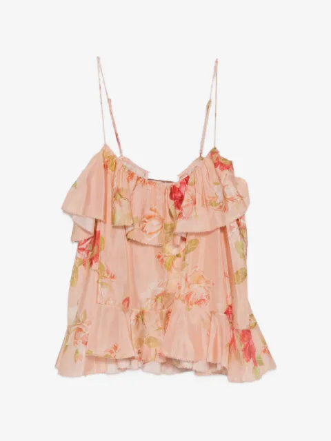 ZIMMERMANN top con volantes y estampado floral