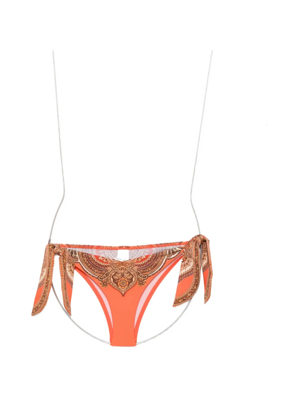 ZIMMERMANN paisley-print tie-side bikini bottoms - Arancione