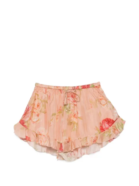 ZIMMERMANN floral-print ruffled shorts