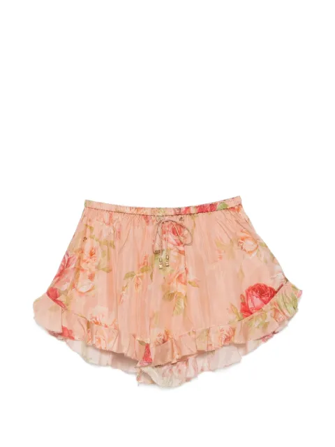 ZIMMERMANN floral-print ruffled shorts