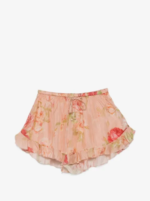 ZIMMERMANN floral-print ruffled shorts