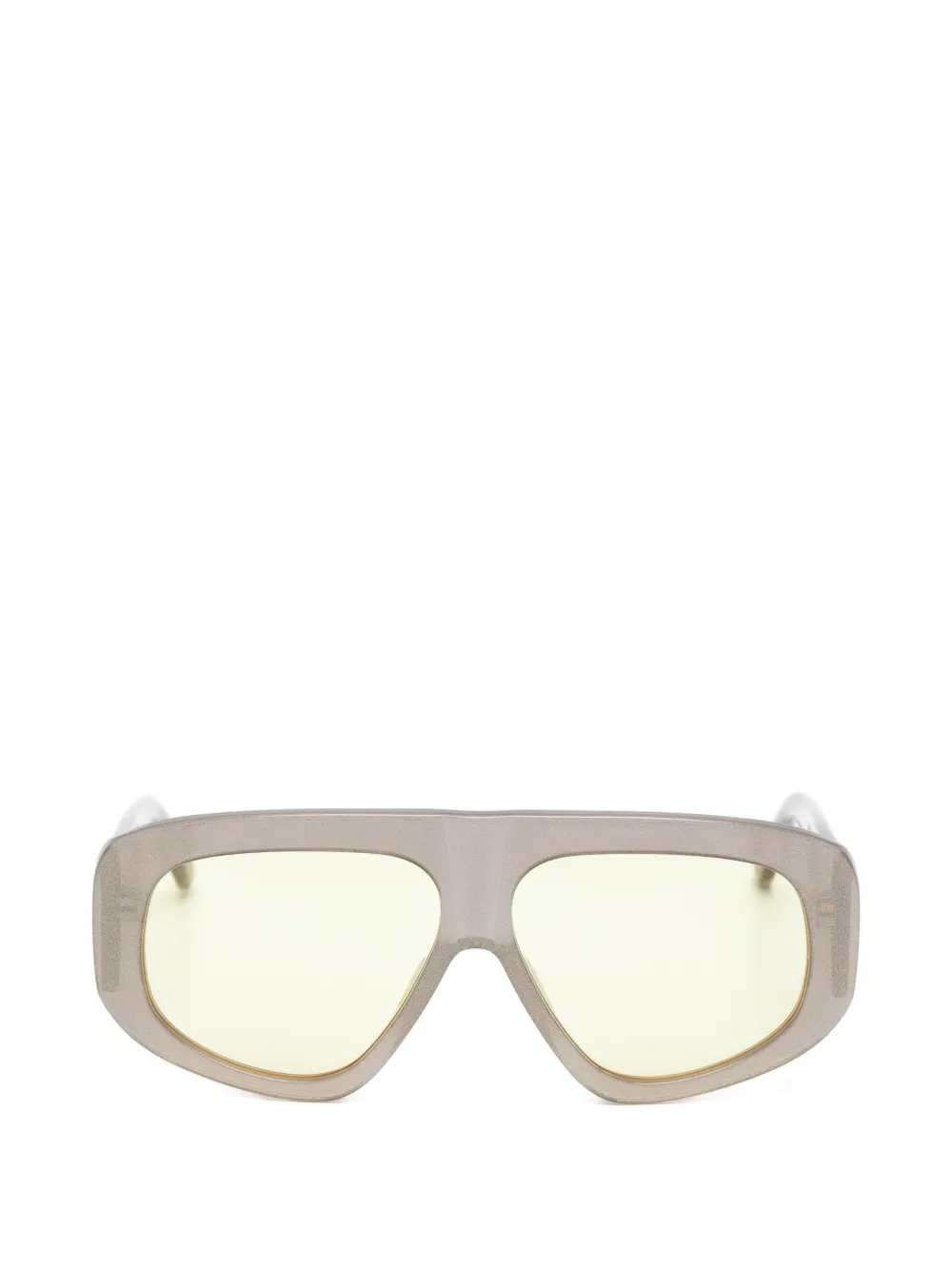 The Attico x Linda Farrow geometric-frame sunglasses - Silber