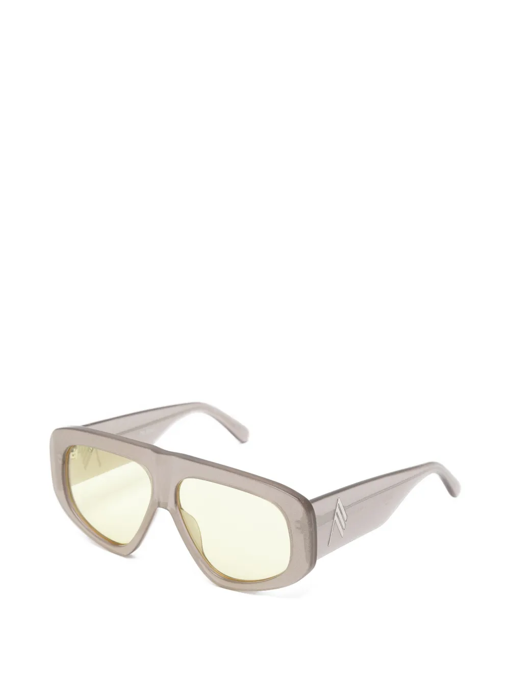 The Attico x Linda Farrow zonnebril met geometrisch montuur Zilver