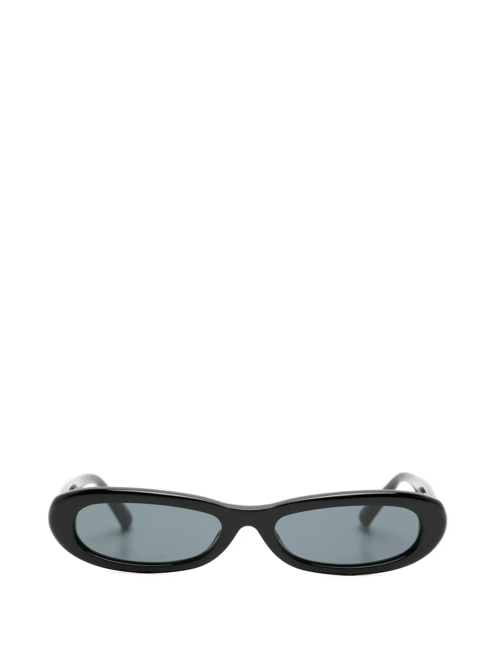 The Attico x Linda Farrow oval-frame sunglasses - Nero