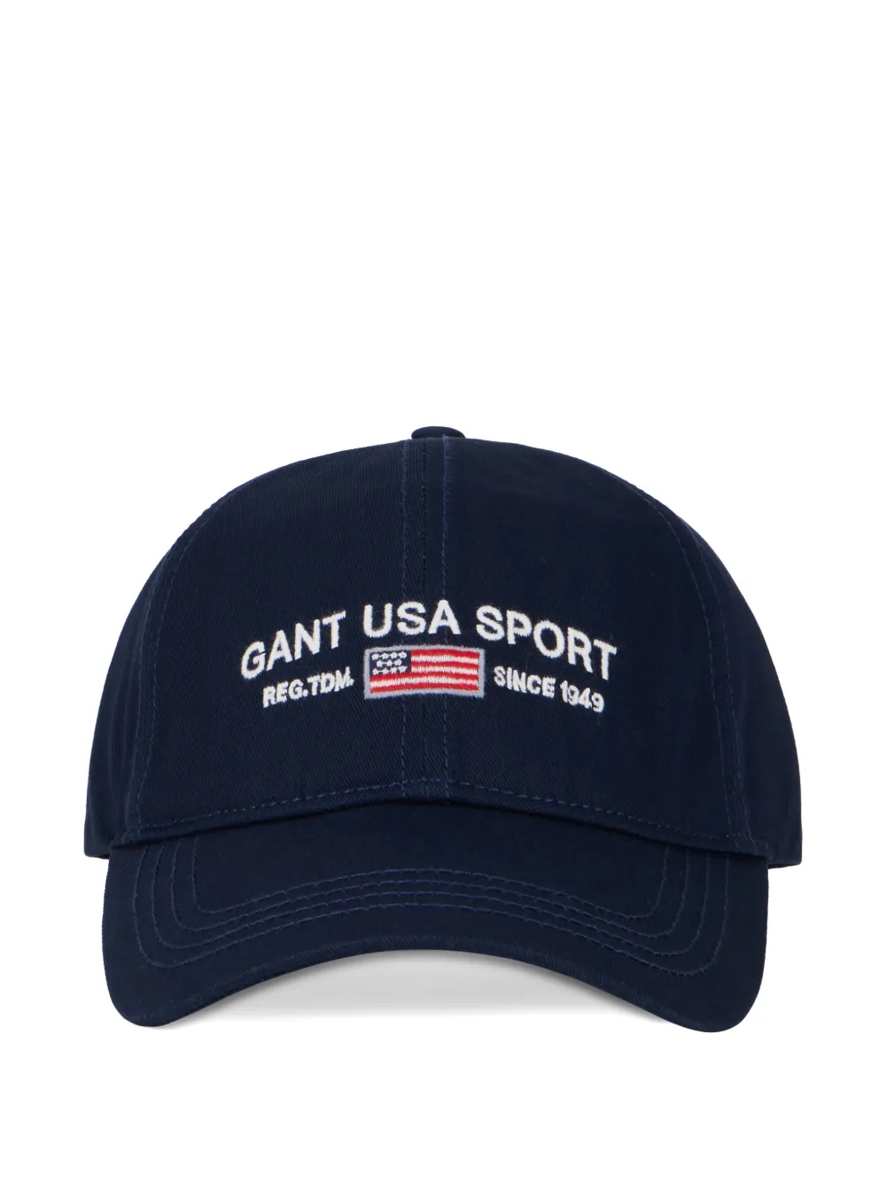 Gant logo-embroidered baseball cap - Blu