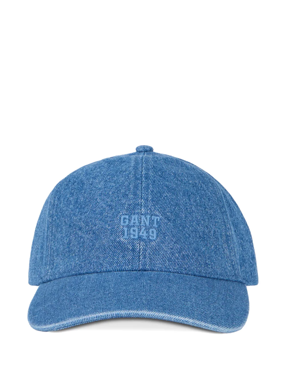 Gant logo-embroidered denim cap - Blu