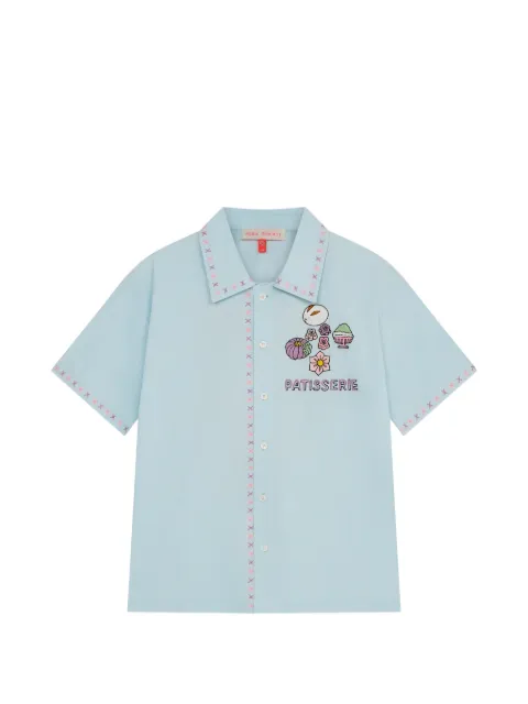 Mira Mikati embroidered short-sleeve shirt