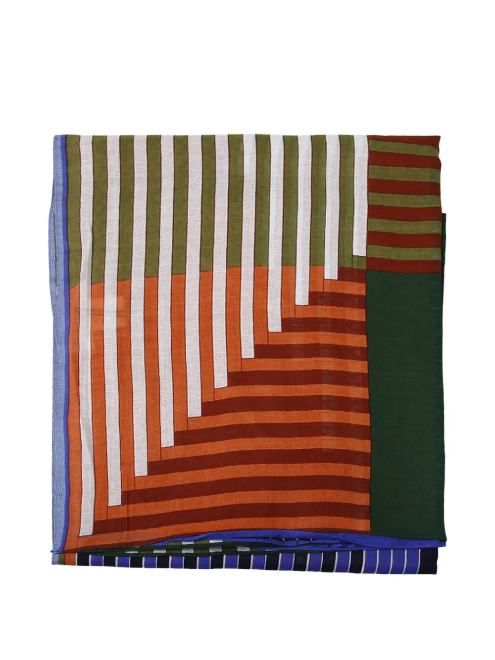 mapoésie striped colour-block scarf - Blu