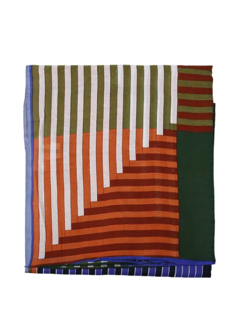 mapoésie striped colour-block scarf