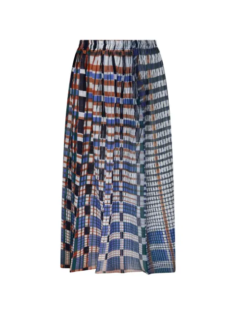 mapoésie Romeo check-pattern pleated skirt