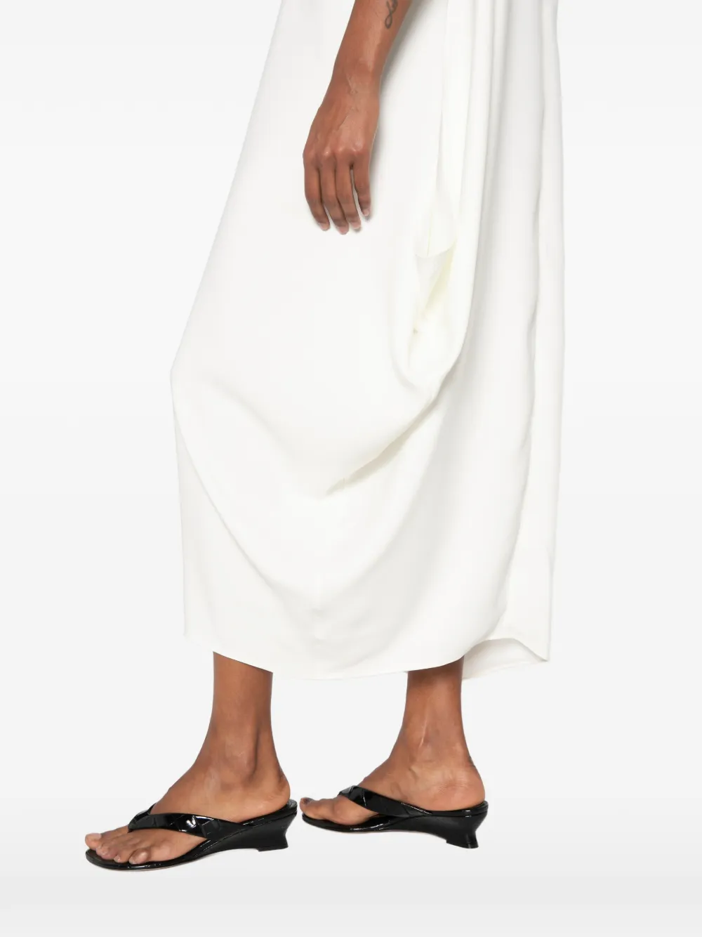 Vestiaire d'un Oiseau Libre Mouwloze jurk met uitgesneden details Wit