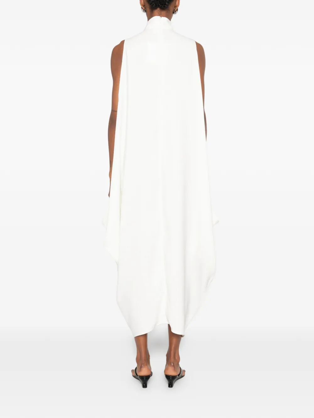 Vestiaire d'un Oiseau Libre Mouwloze jurk met uitgesneden details Wit