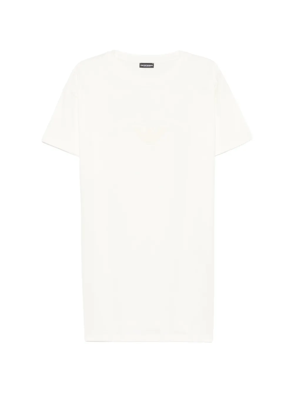 Emporio Armani logo-embroidered T-shirt beach dress - Gelb