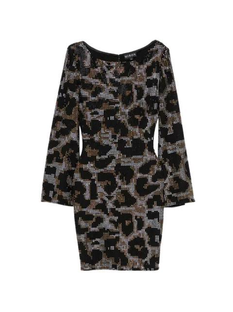 MIRON vestido corto con apliques
