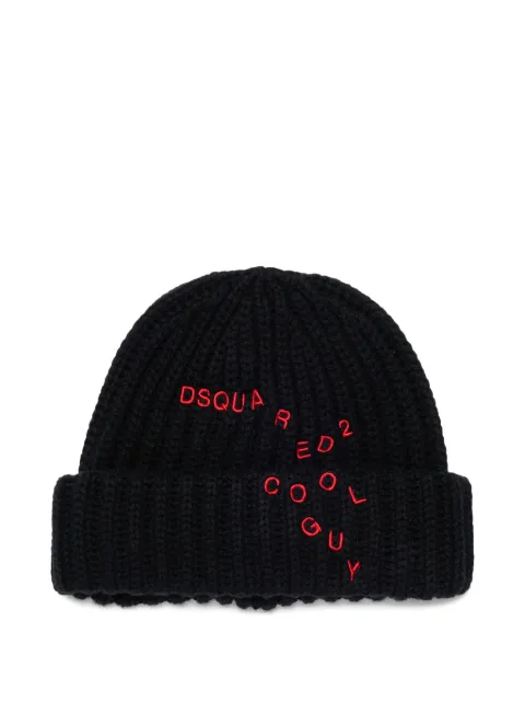 DSQUARED2 KIDS 로고 자수 니트 모자