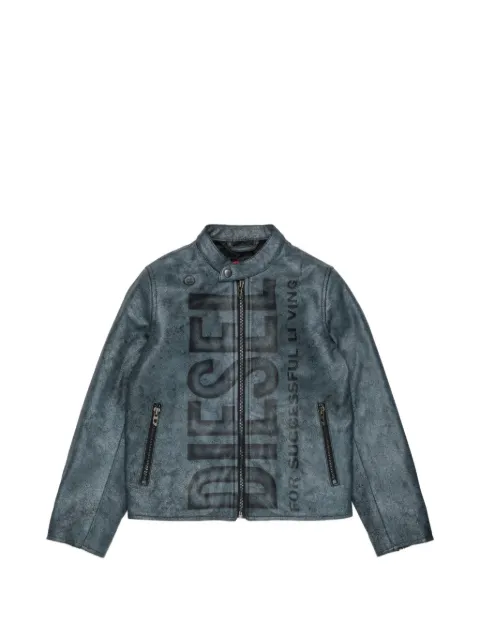 Diesel Kids chamarra bomber con logo