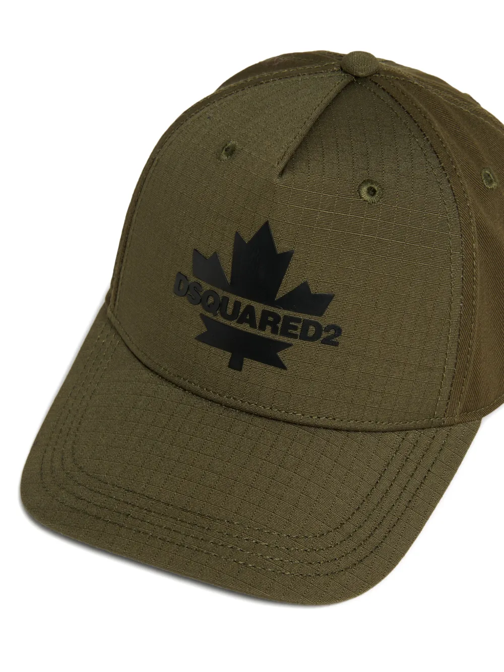 Dsquared2 Maple-leaf Logo-print Baseball Cap In Green