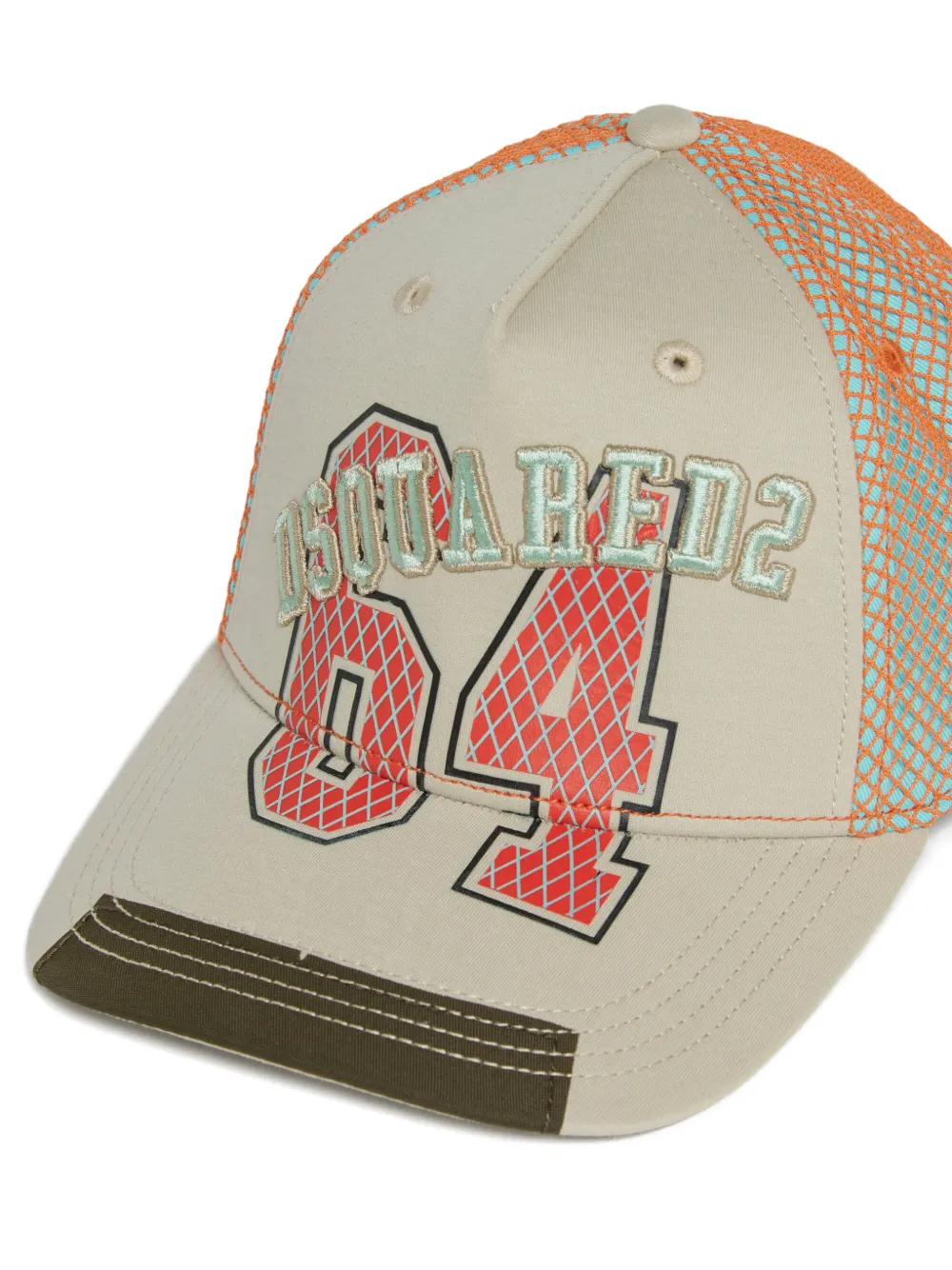 Dsquared2 Logo-embroidered Mesh-panel Baseball Cap In Neutral