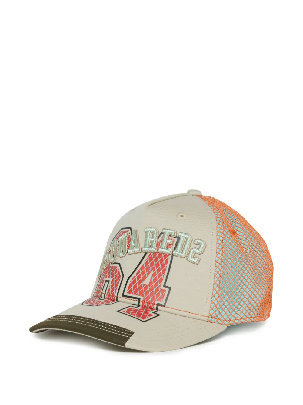 Dsquared2 Kids' Logo-embroidered Mesh-panel Baseball Cap In Neutral