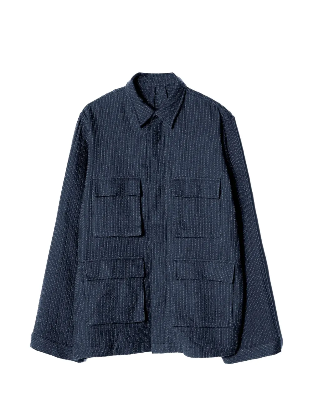 Maharishi sashiko-stitch pocket shirt - Blu