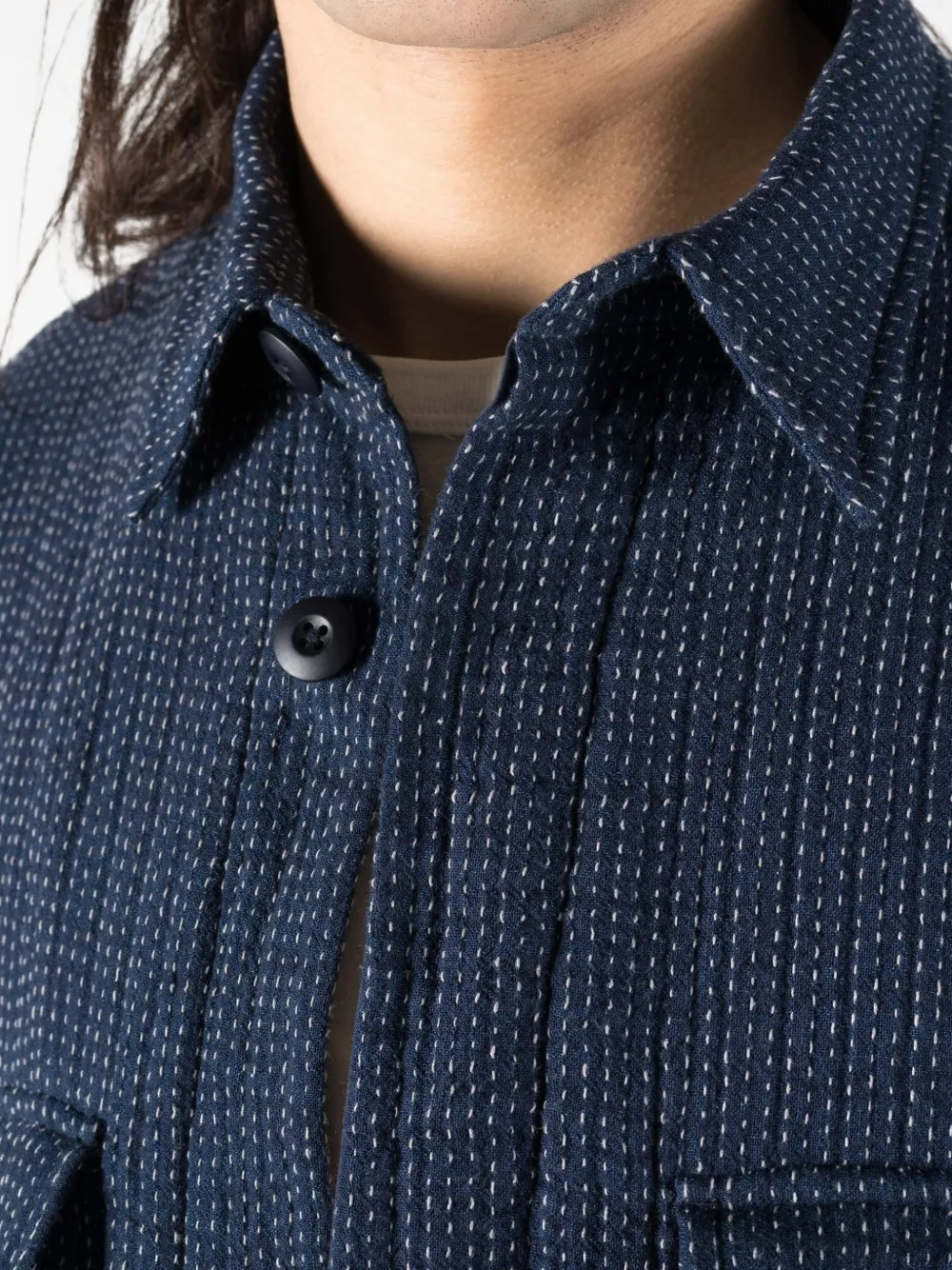 Maharishi Overhemd met opgestikte zak Blauw