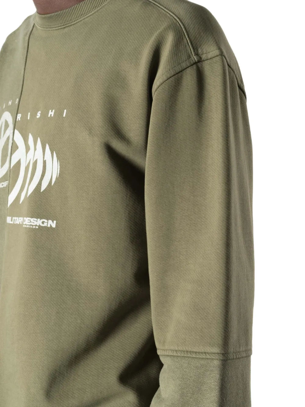Maharishi logoprint trui met vlakken Groen