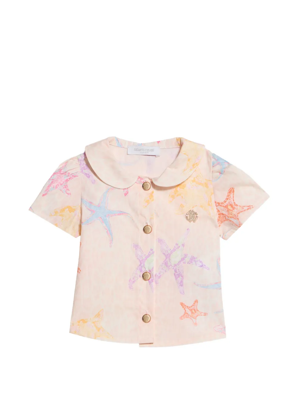 Roberto Cavalli Junior starfish-print shirt - Rosa