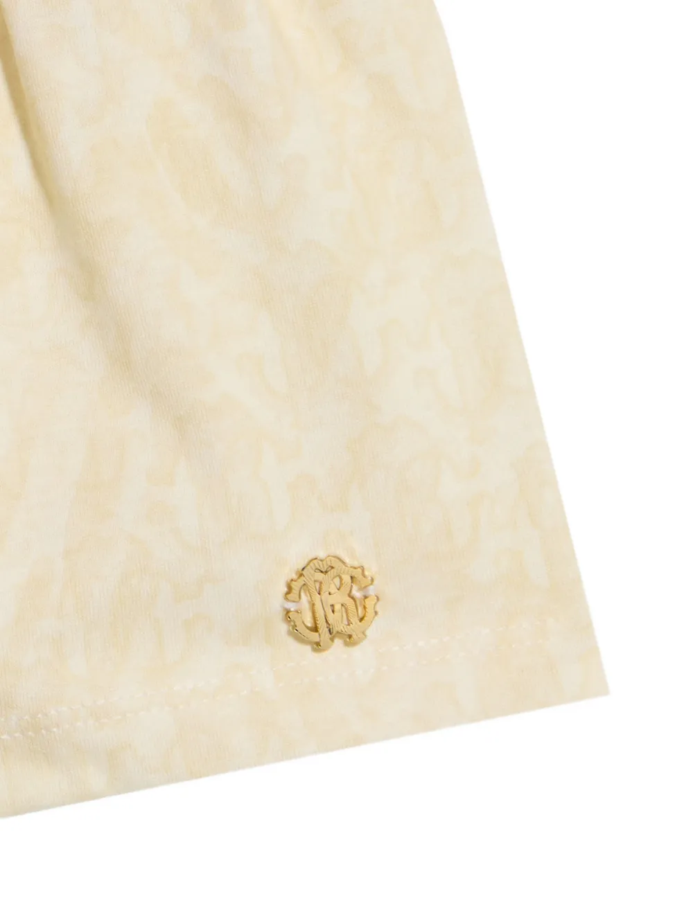 Roberto Cavalli Junior Shorts met zebraprint en monogram Beige