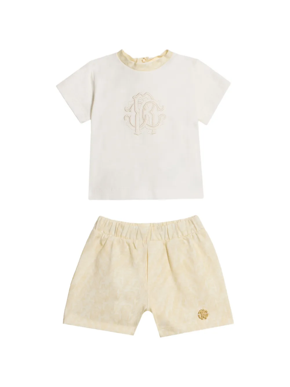 Roberto Cavalli Junior Short-Set mit Zebra-Print - Nude