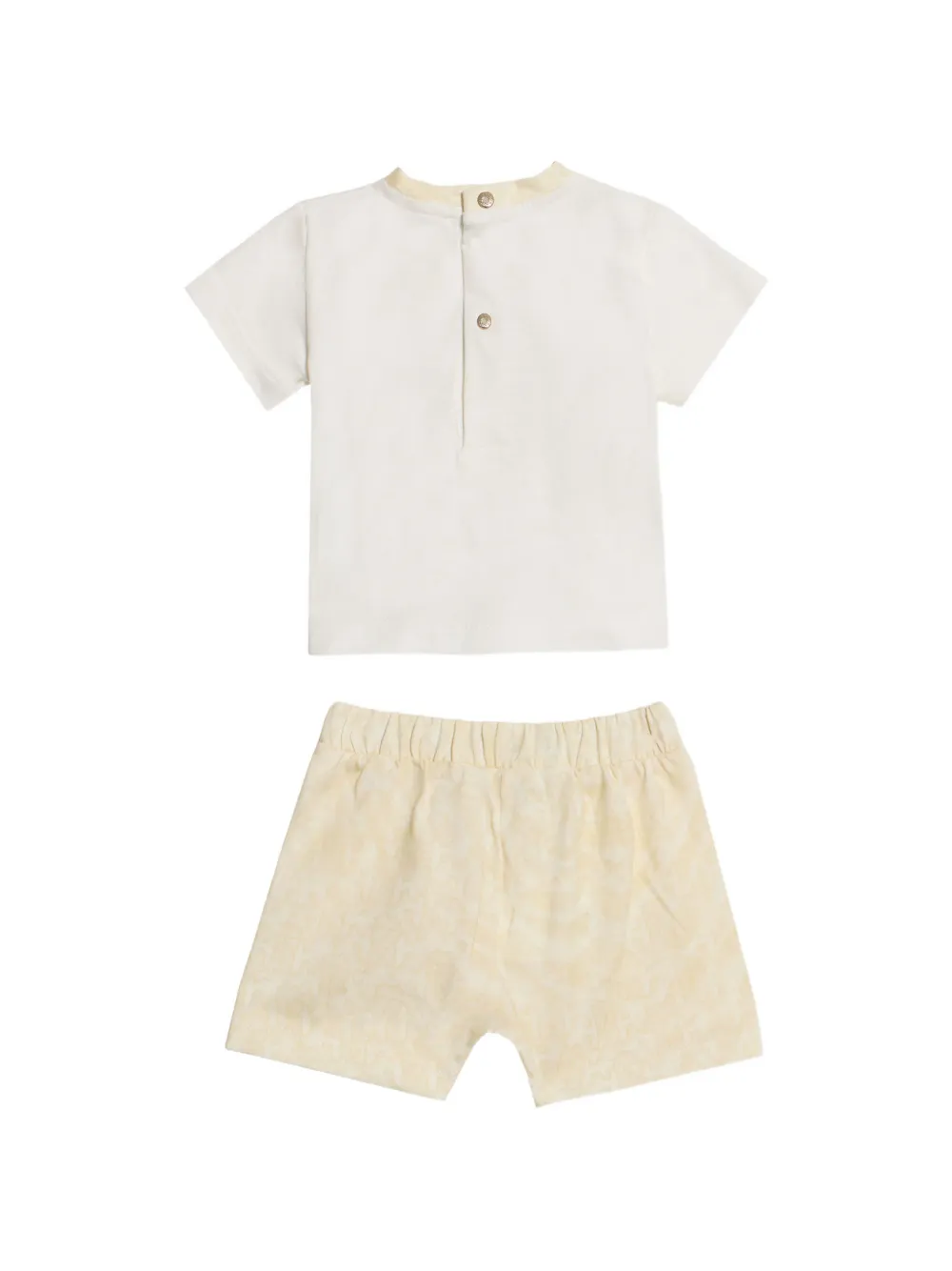 Roberto Cavalli Junior Shorts met zebraprint en monogram Beige