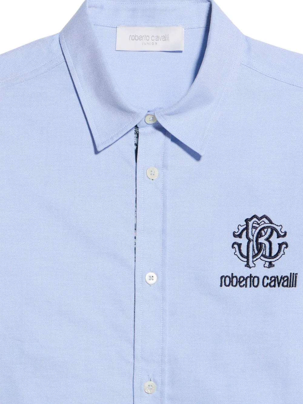 Roberto Cavalli Junior Katoenen shirt Blauw